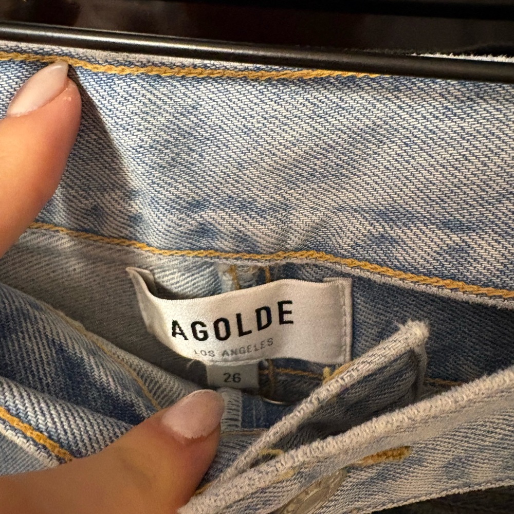 Agolde High Rise Light Blue Jeans - Picture 7 of 10